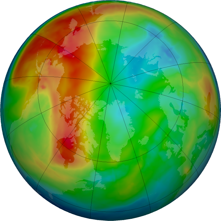 Arctic ozone map for 26 January 2016